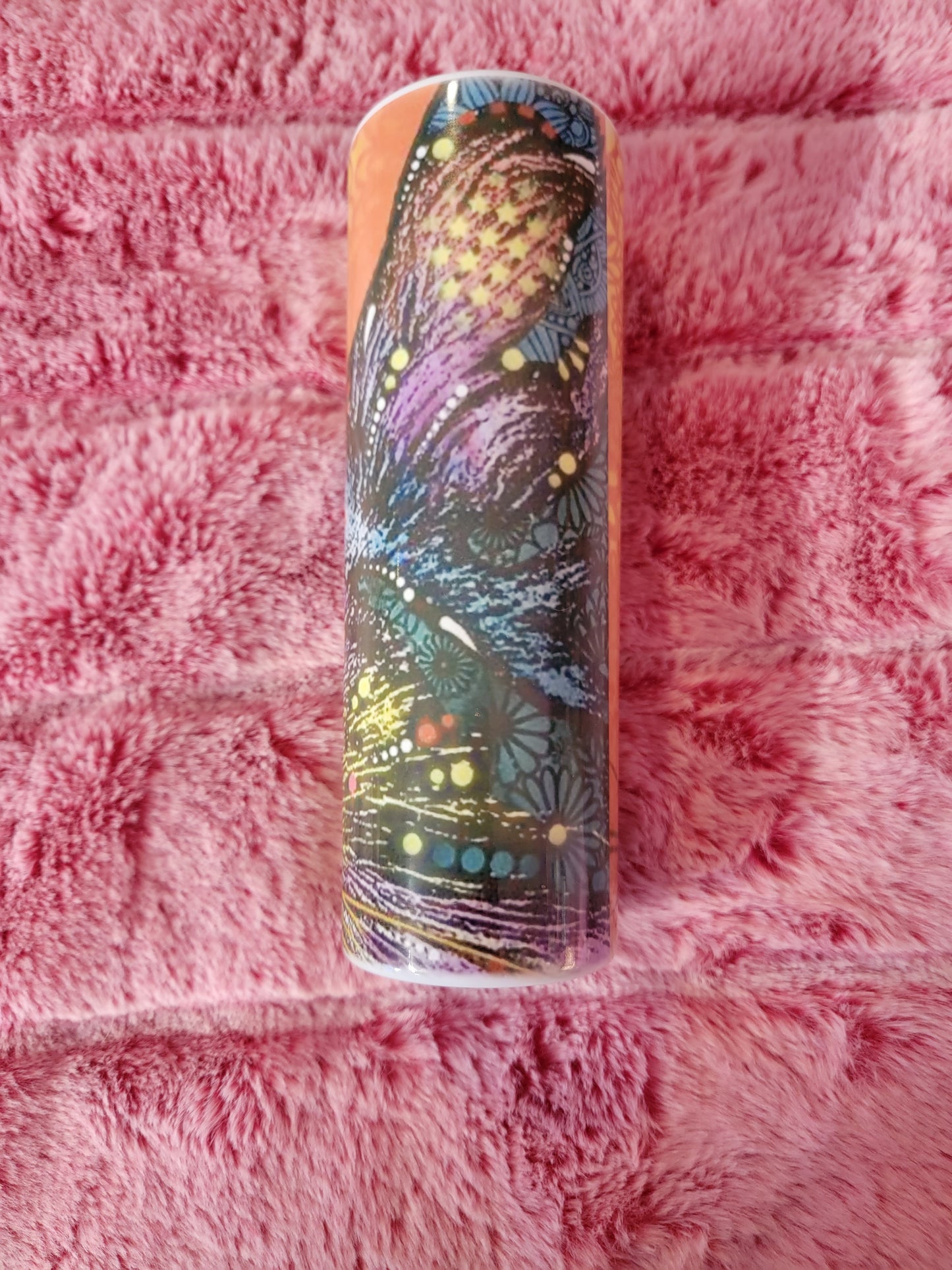 Kitty Cat Pop Art 20oz skinny tumbler.