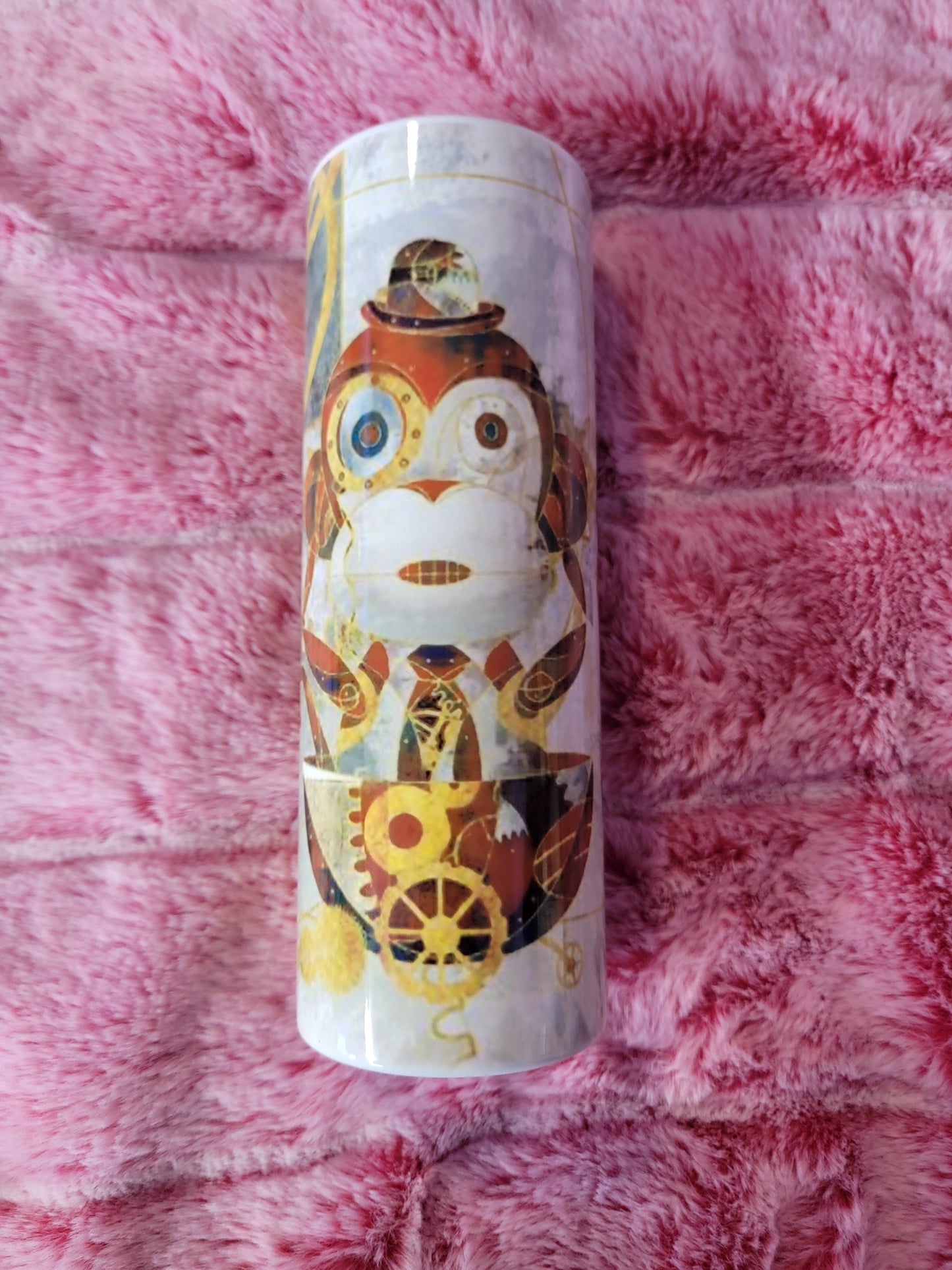 Steampunk Monkeys See, Hear Speak No Evil 20oz skinny tumbler.