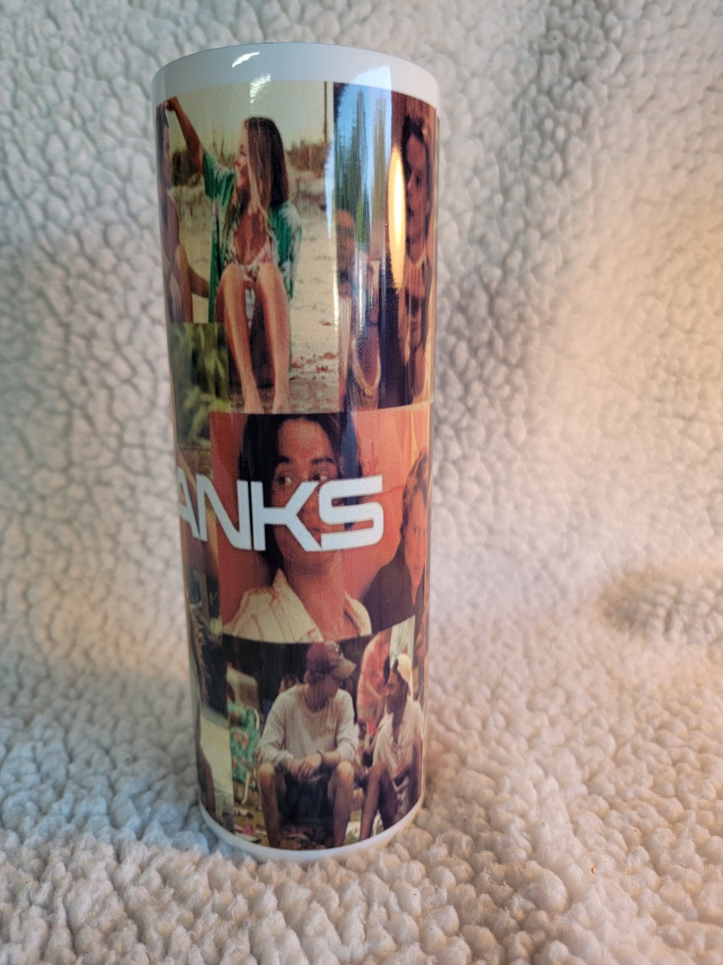 Outer Banks Picture Collage 20oz skinny tumbler.