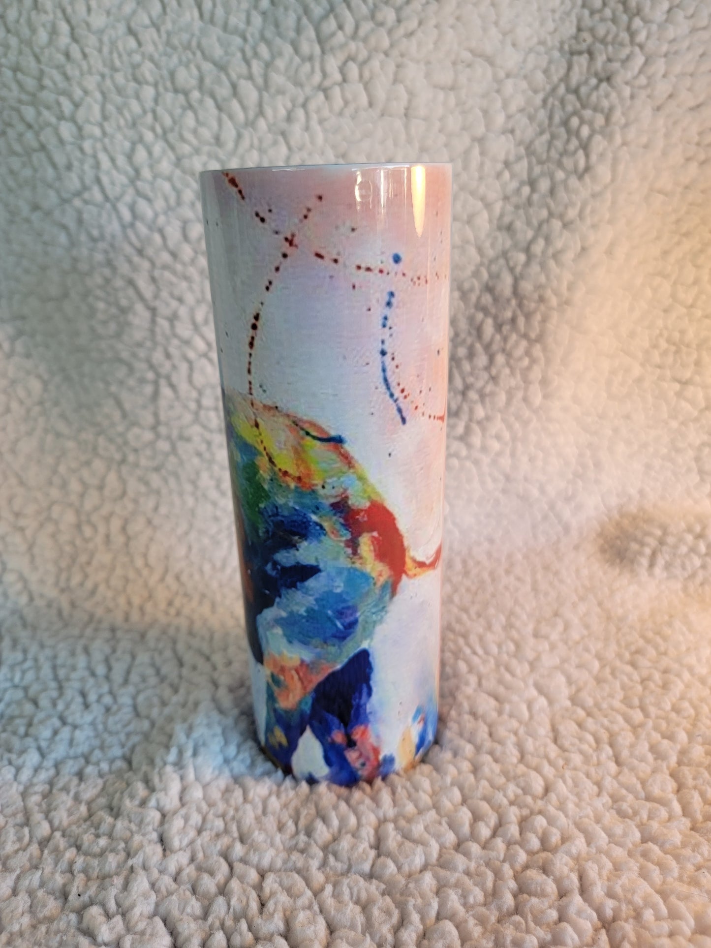Watercolor Elephant 20oz skinny tumbler