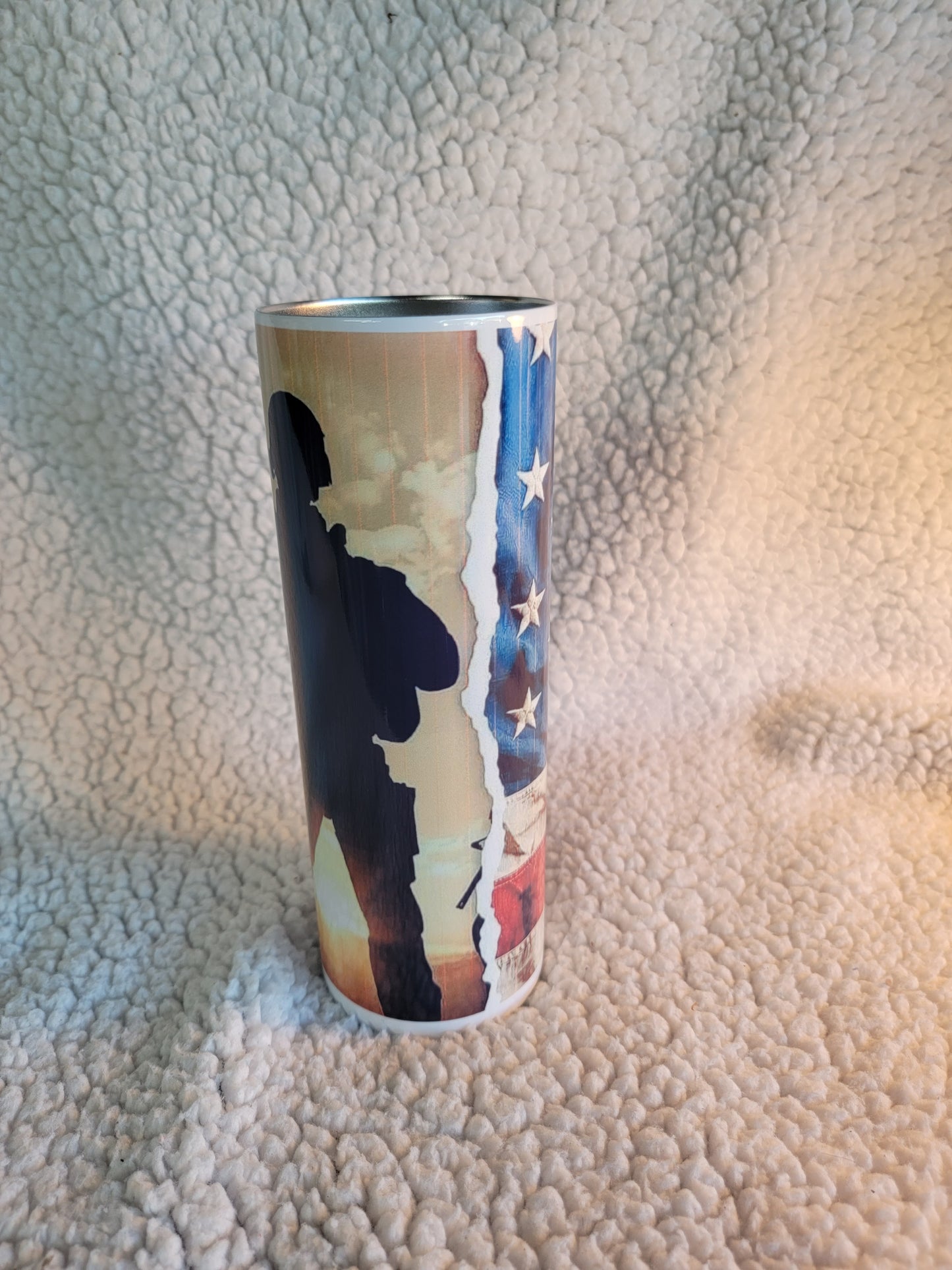 US Soldier 20oz skinny tumbler