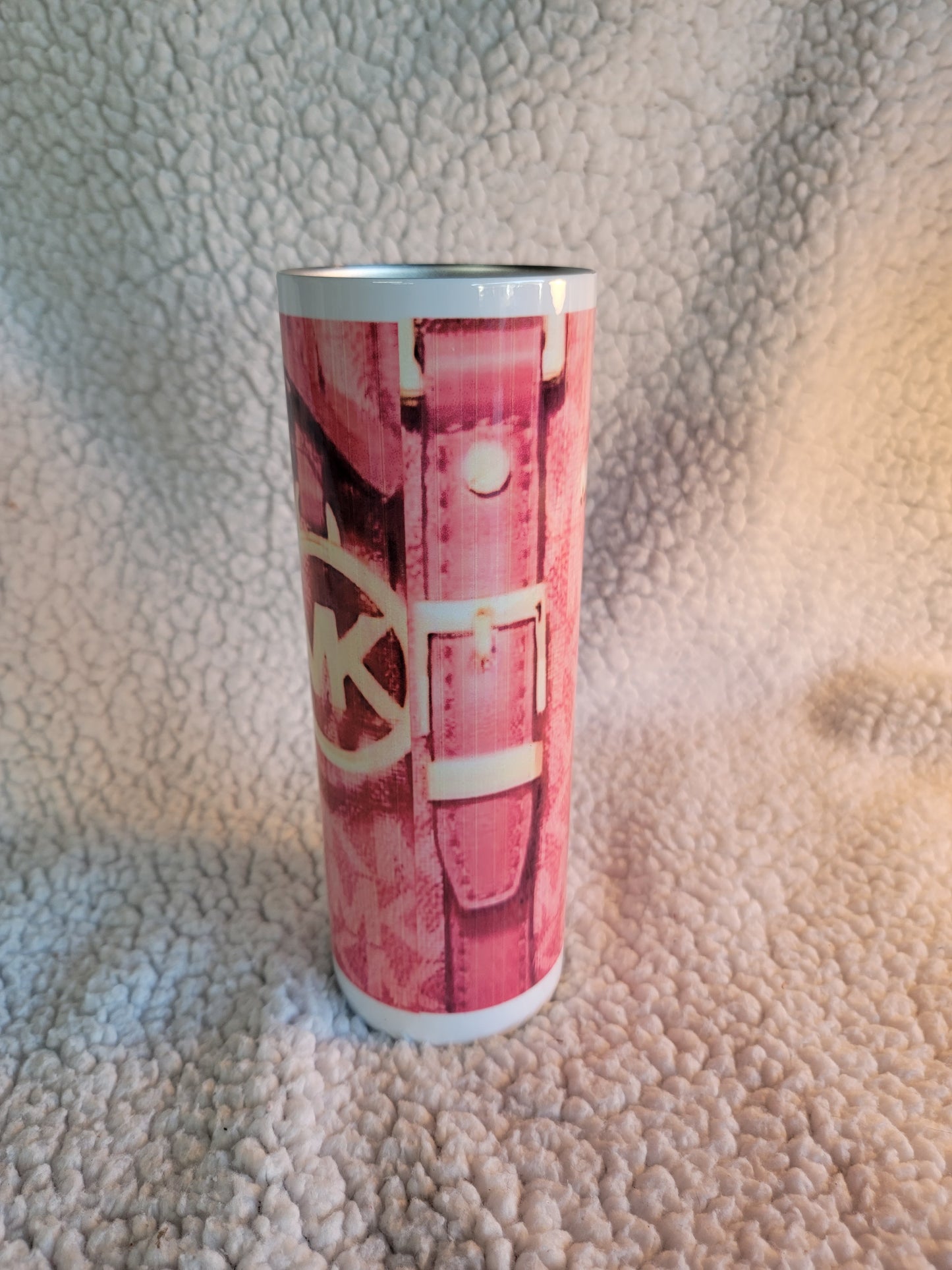 Michael Kors MK Purse 20oz skinny tumbler