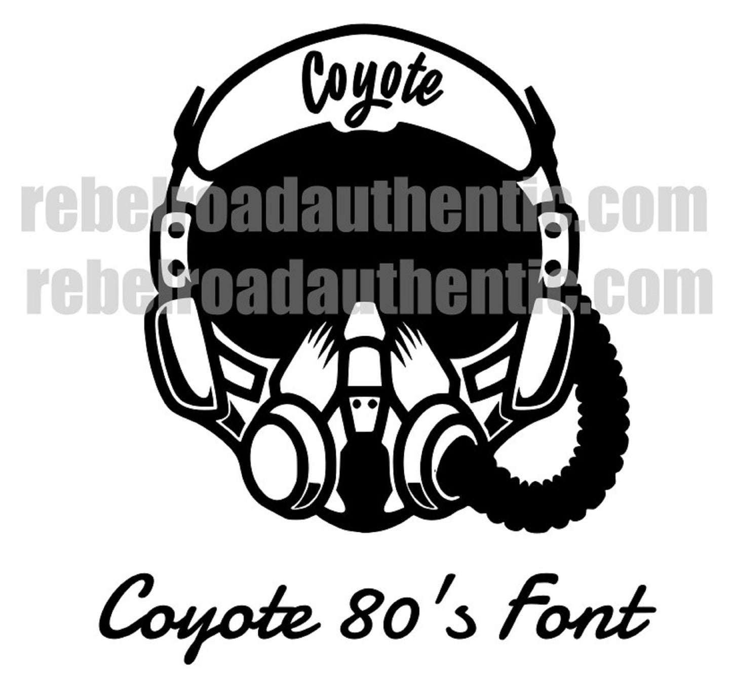 8" Custom Call sign Aviator Helmet vinyl decal