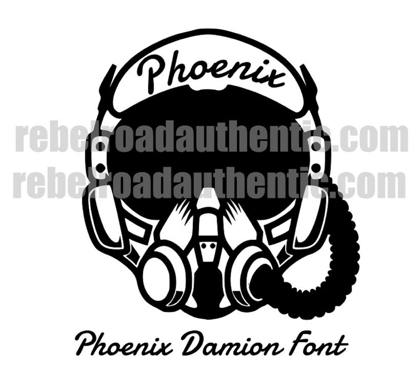 8" Custom Call sign Aviator Helmet vinyl decal