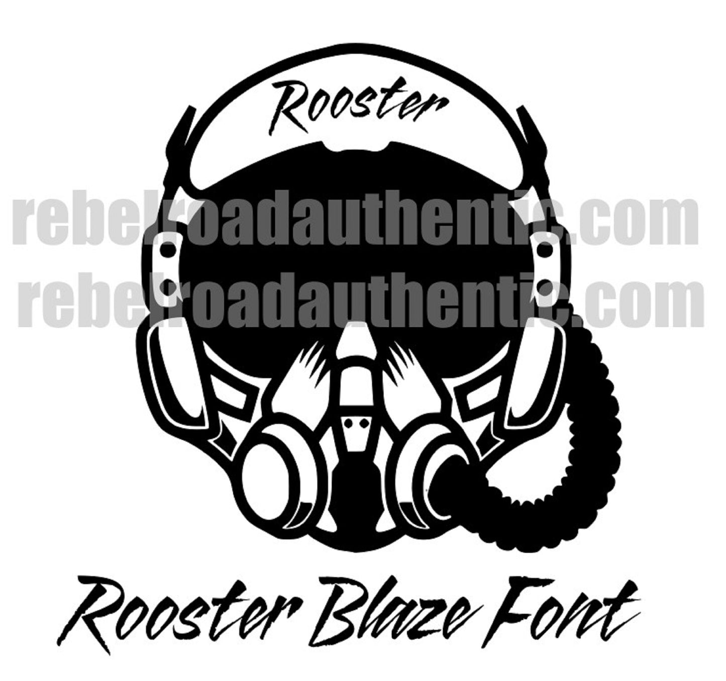 8" Custom Call sign Aviator Helmet vinyl decal