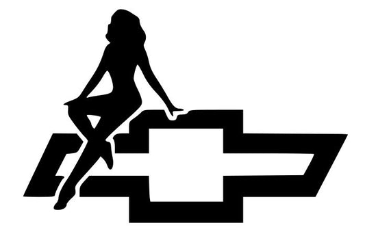 Chevy Sexy Silhouette Girl V4 Vinyl Decal