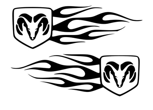 Dodge Shield Flame (Pair)