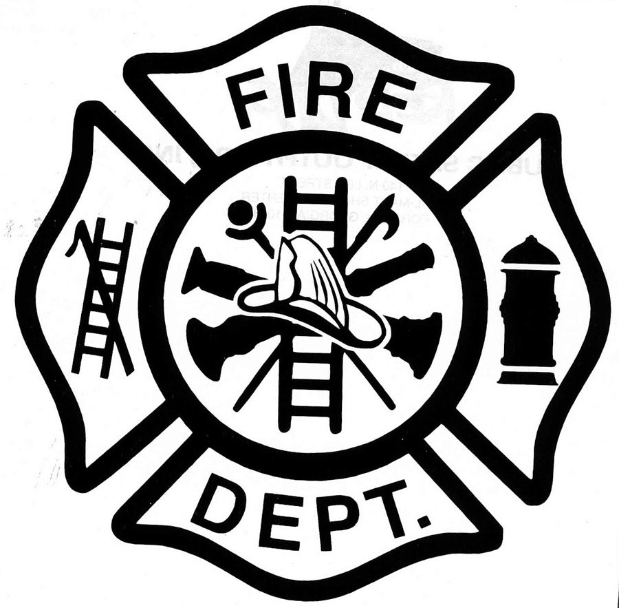 Maltese Cross Firefighter Vinyl Decal