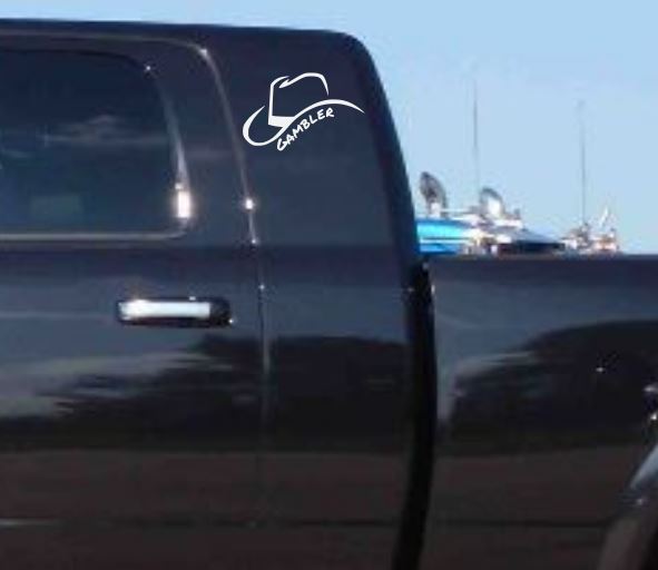Gambler Hat Decal