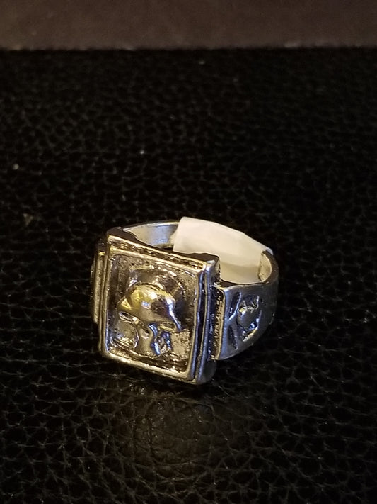 Skull Squared Biker/Punk Ring Size 10