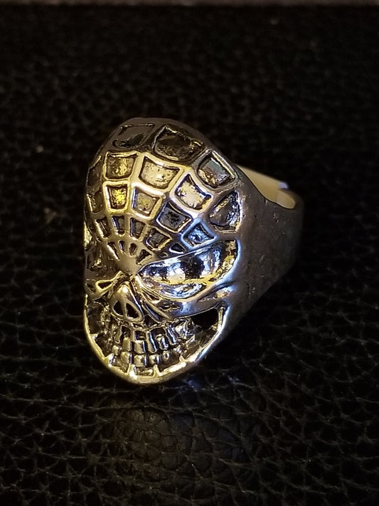 Spider Skull Biker/Punk Ring Size 8.5