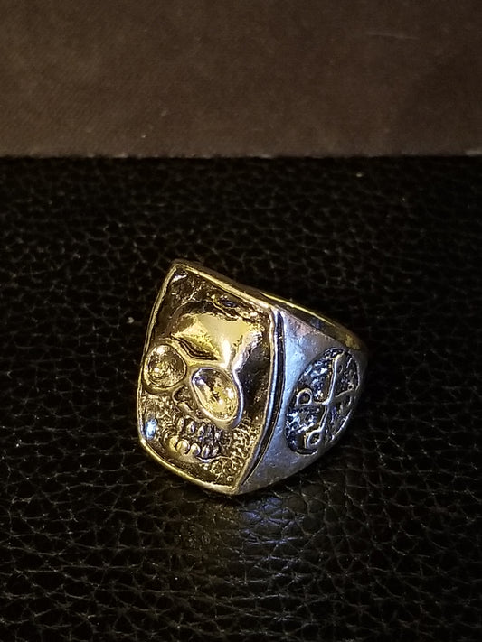 Symbolic Skull Biker/Punk Ring Size 9.5