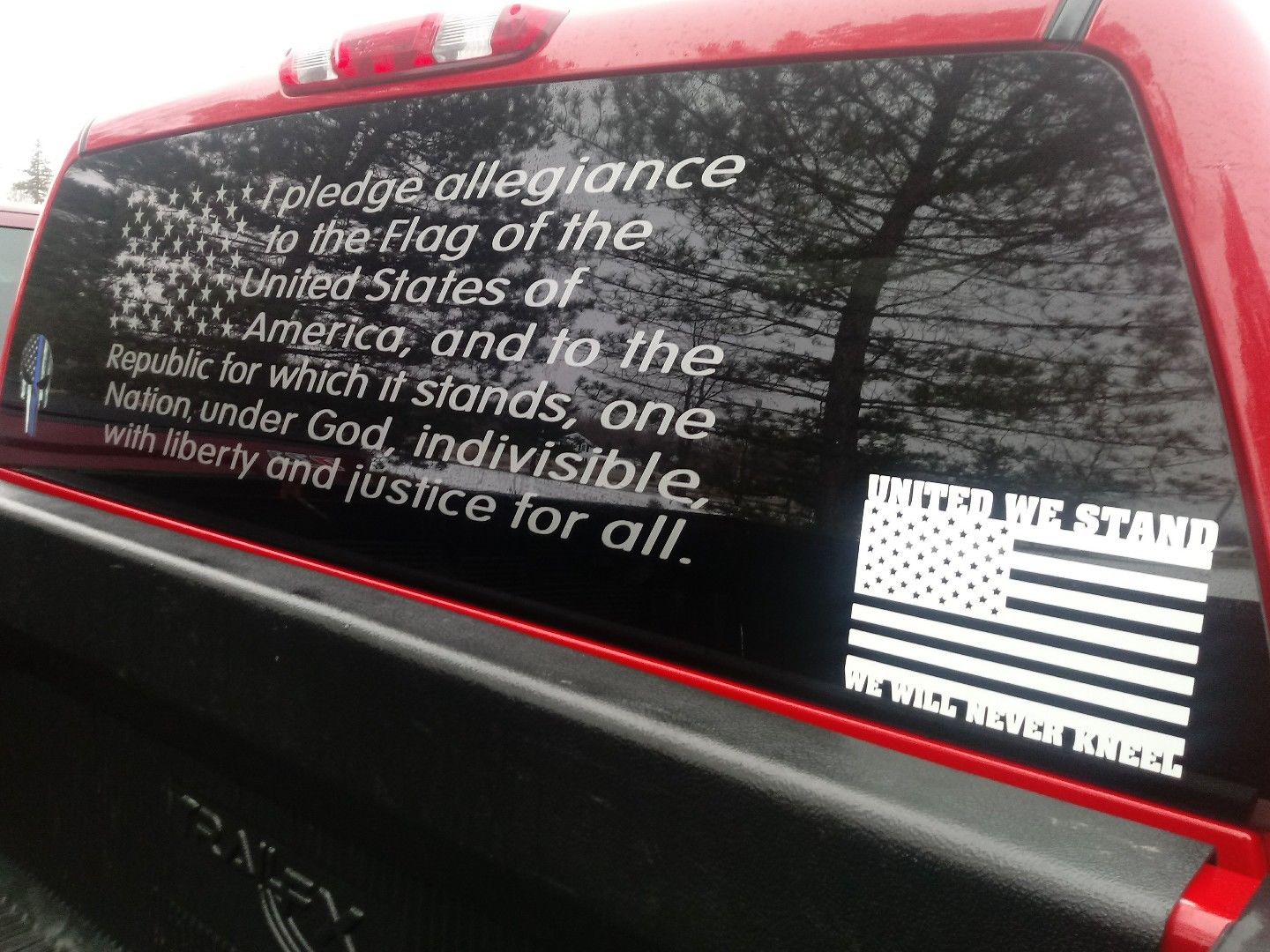 UNITED WE STAND WE WILL NEVER KNEEL Vinyl Decal