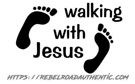 Walking with Jesus Vinyl Decal – Faith-Inspired Design