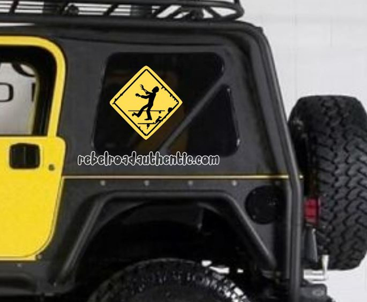 Zombie crossing vinyl decal