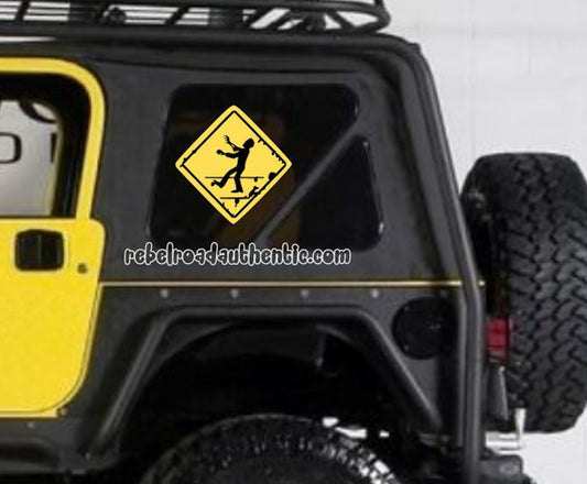 Zombie crossing vinyl decal