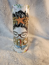Load image into Gallery viewer, Beach Life Messy Bun 20oz sublimination skinny tumbler.
