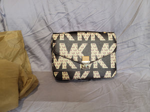 Brown & White MK Crossbody Bag