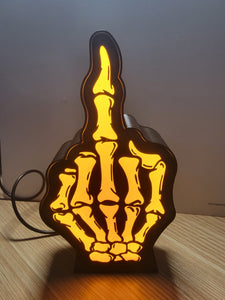 Skeleton Middle Finger LED Lamp