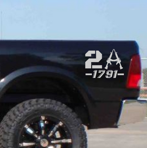 2nd amendment 1791 vinyl decal