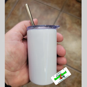 3 oz mini skinny tumbler with lid and straw