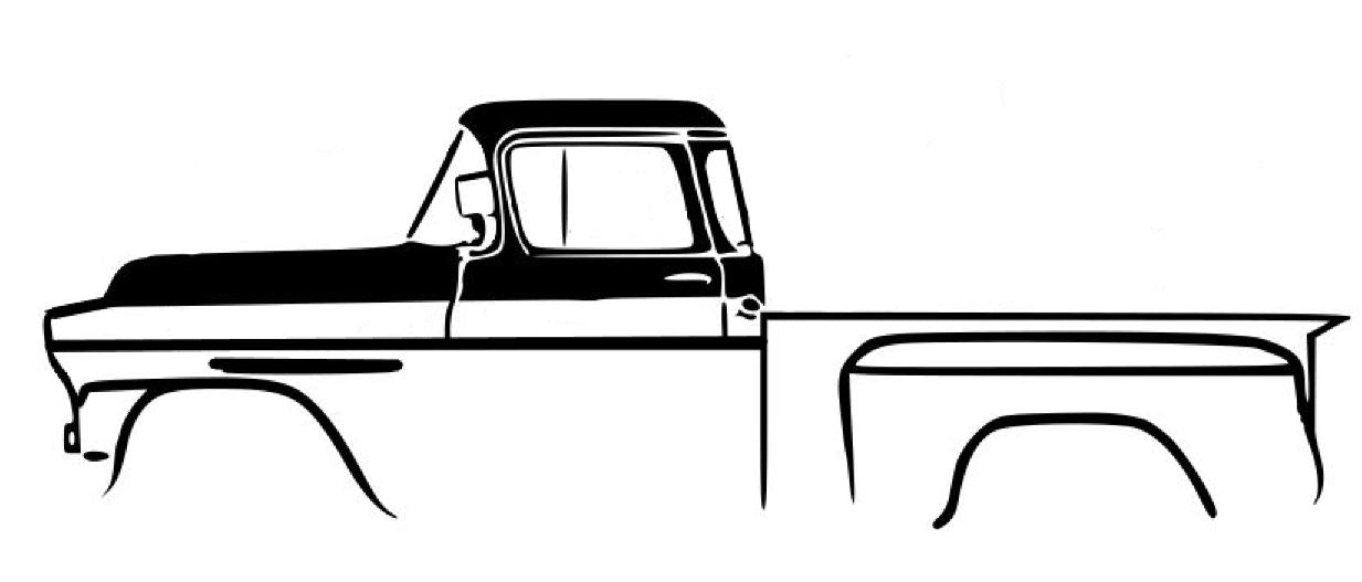 58 Chevy Step Side Task Force Custom Design Decal