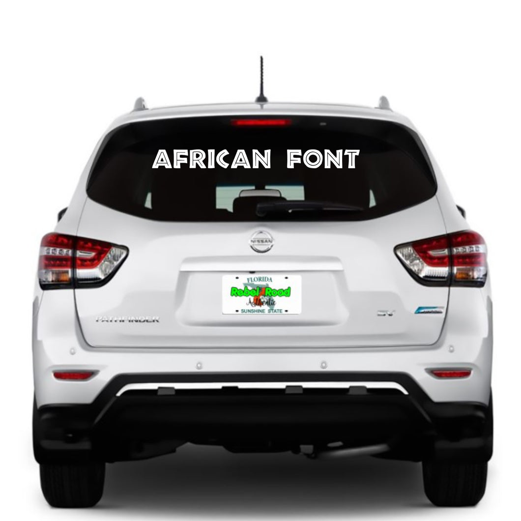 Custom Text African Font