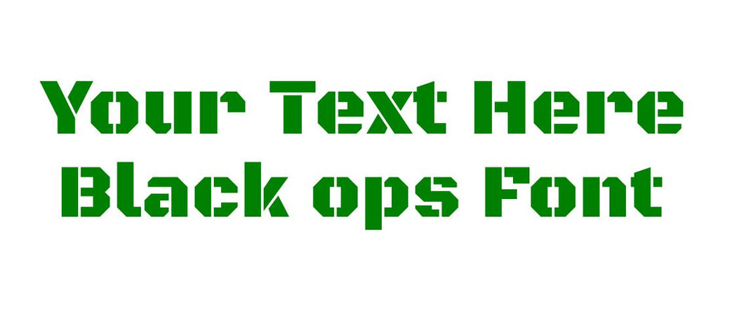 Custom Text Black Ops Font – Rebel Road Authentic