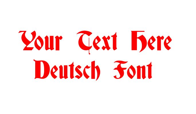 Custom Text Deutsch Font