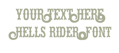 Custom Text Hells Rider Font