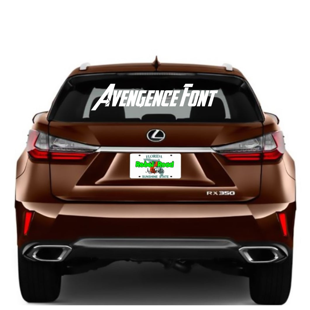 Custom Text Avengence Font