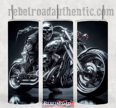 Biker From Hell 20oz sublimination skinny tumbler Customizable Options Available.
