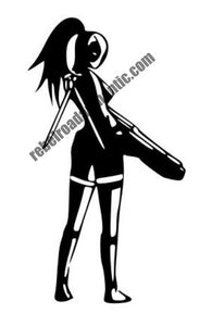 Deadpool Woman. Character Vinyl Decal