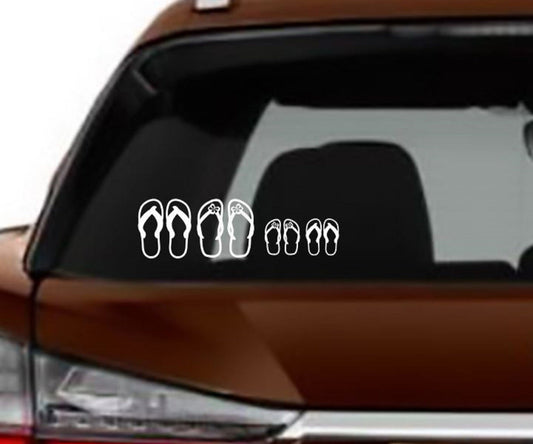 Flip Flop Family Vinyl Decals