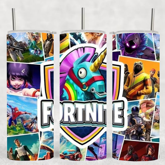 Fortnite 2-Themed 20 oz Skinny Tumbler Gamer Cup | Insulated & Leak-Proof