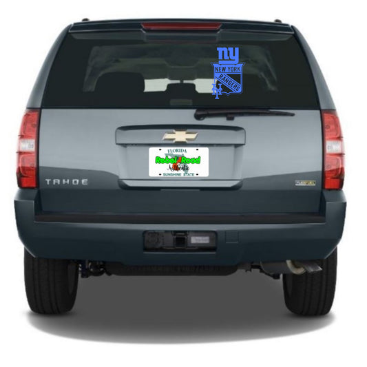 New York Sports Trio - Rangers, Giants, Mets Custom Vinyl Decal