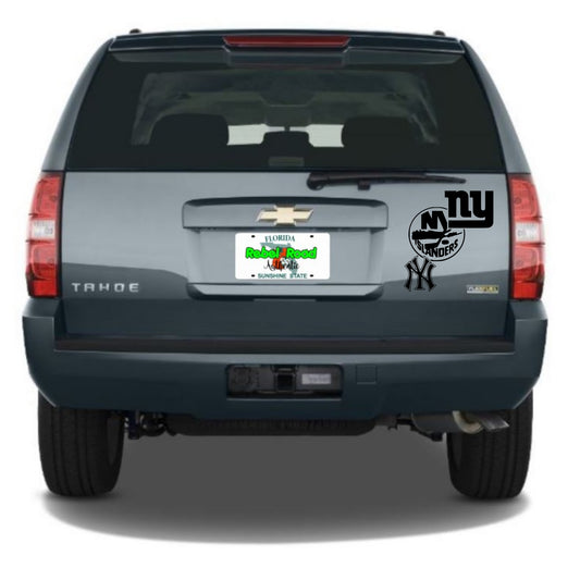 New York Sports Trio - Yankees, Giants, Islanders Custom Vinyl Decal