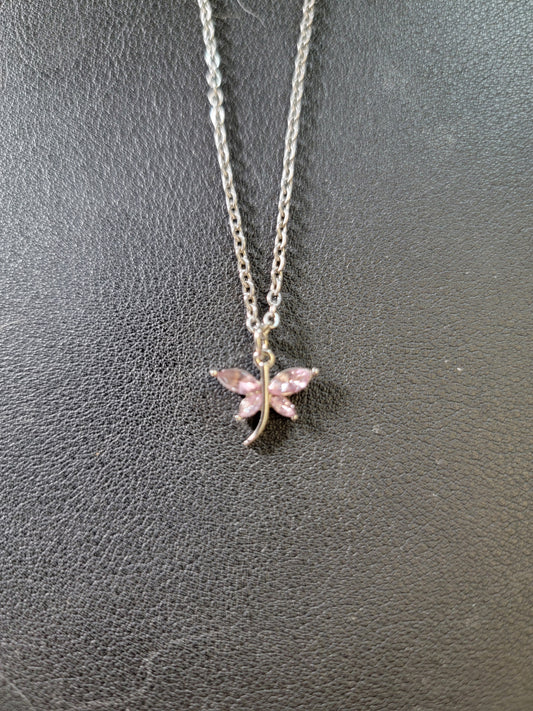 Dragonfly 18" Stainless Silver Necklace with Lobster Claw Clasp – Elegant & Timeless Jewelry Gift