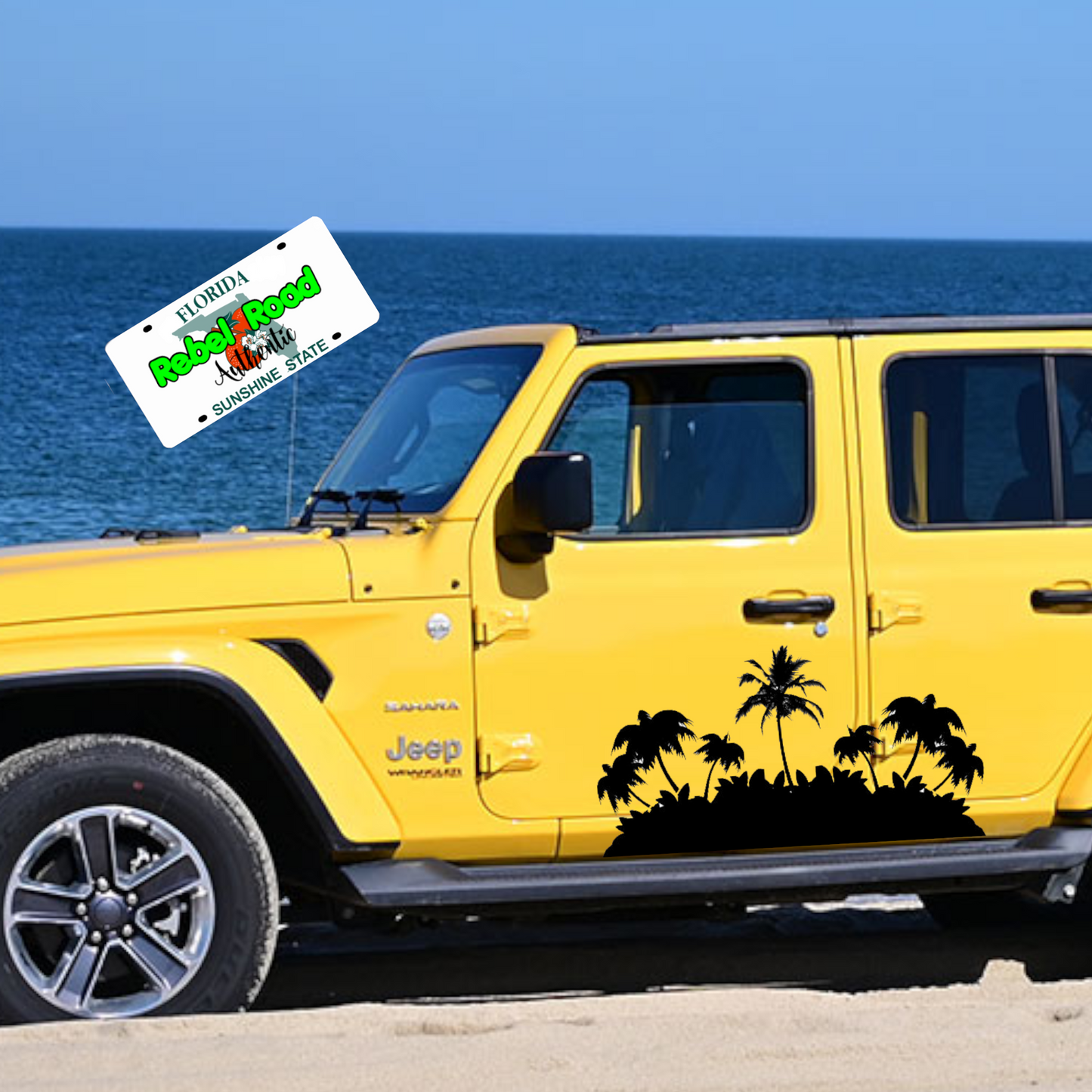 Jeep Paradise Palm Island Full Size Window Decals (Pair)
