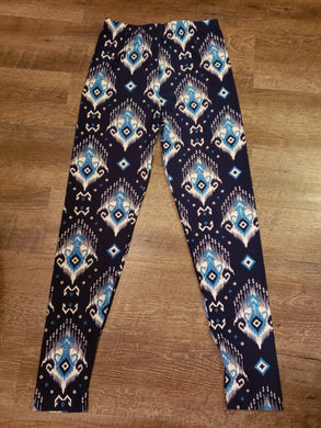 Peacock Blue Luxuriously Soft Leggings for Women (Size-One Size)