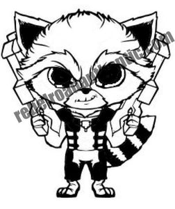 Rocket Raccoon Character Vinyl Decal