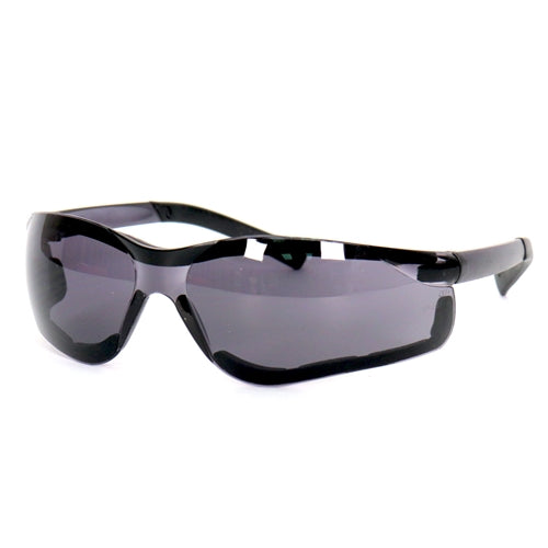 SAFETY WINGS SUNGLASSES WITH SMOKE MIRROR LENSES