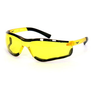 SAFETY WINGS SUNGLASSES WITH YELLOW LENSES