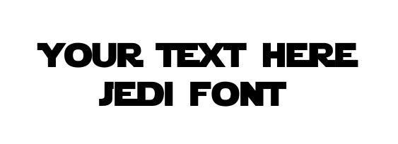 Custom text Jedi Font