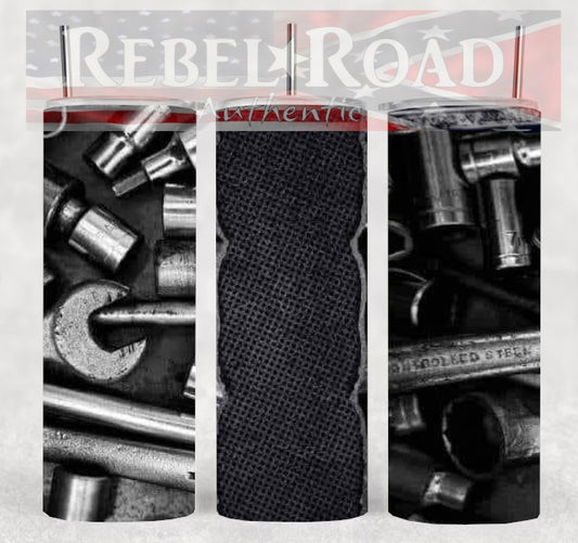 Garage Tools 20oz sublimination skinny tumbler Customizable Options Available.