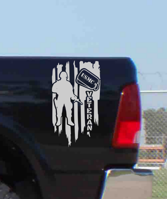 US Marines Veteran custom vinyl decal