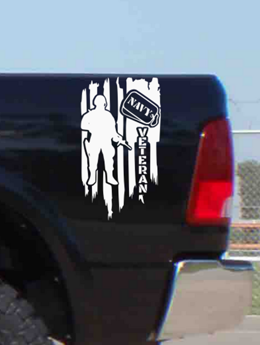 US Navy Veteran custom vinyl decal