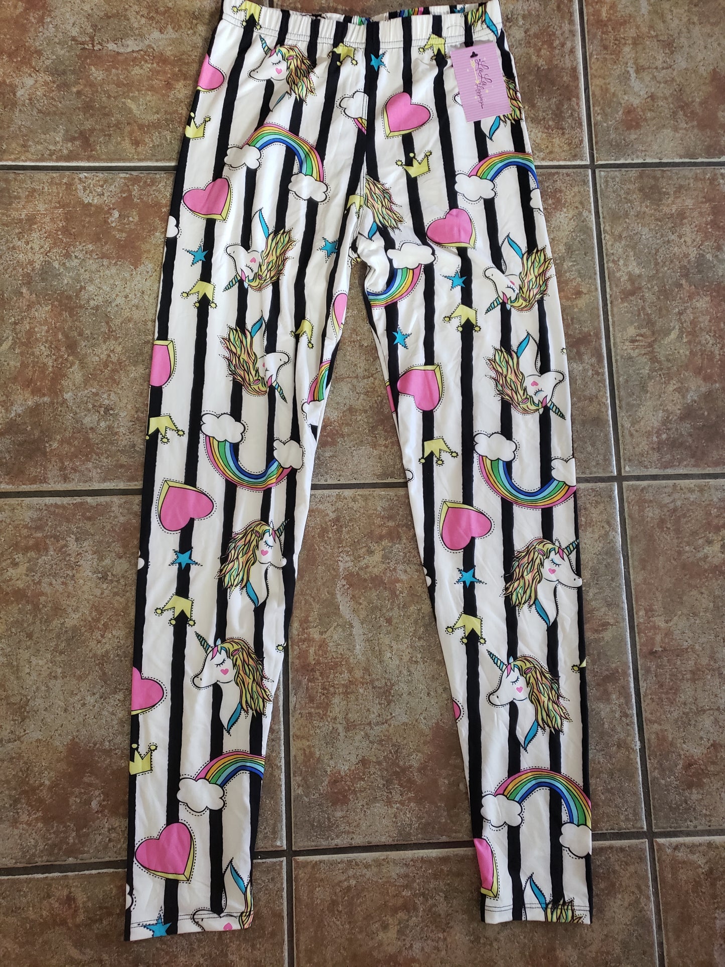 Unicorn Rainbow N Hearts Luxuriously Soft Leggings for Women (Size-One Size)