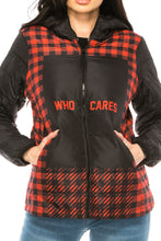 Load image into Gallery viewer, Women&#39;s Plaid Winter Puffer Down Jacket