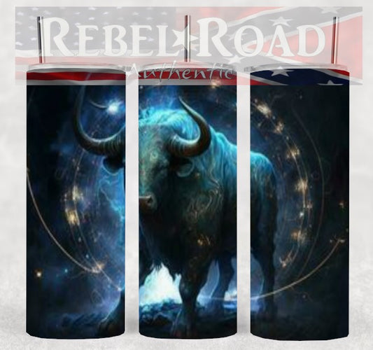 Zodiac Taurus 20oz sublimination skinny tumbler Customizable Options Available.
